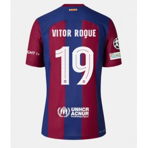 Barcelona Vitor Roque #19 Replika Hjemmebanetrøje 2023-24 Kortærmet